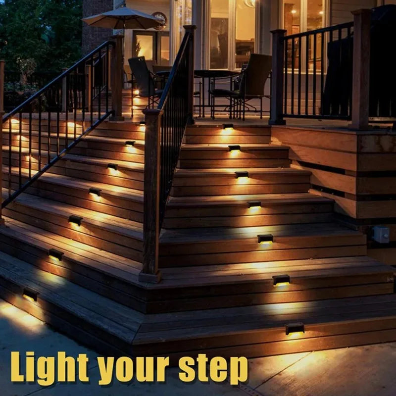 Solar Fence Lights Outdoor Waterproof LED Garden Step Lamps Solar Outdoor Light Babs