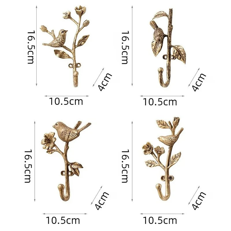 Vintage Gold Wall Mounted Metal Coat Rack – Minimalist Hanger Wall Mounted Coat Rack Babs