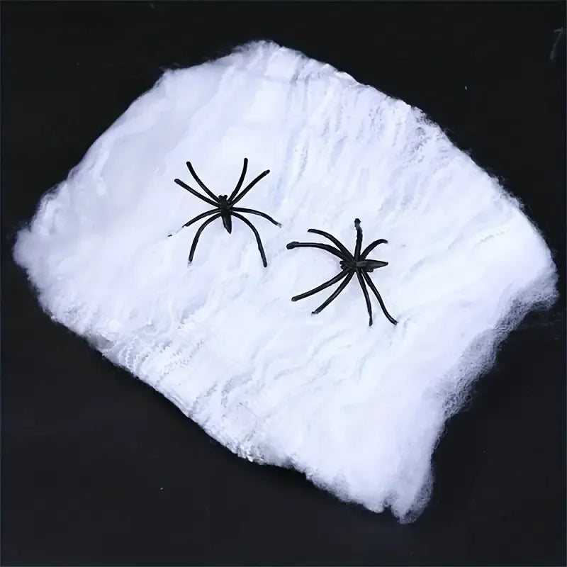 Lifelike Black Spider & Cobweb Halloween Decoration Set Halloween Decoration Set Babs 20g Spider cotton