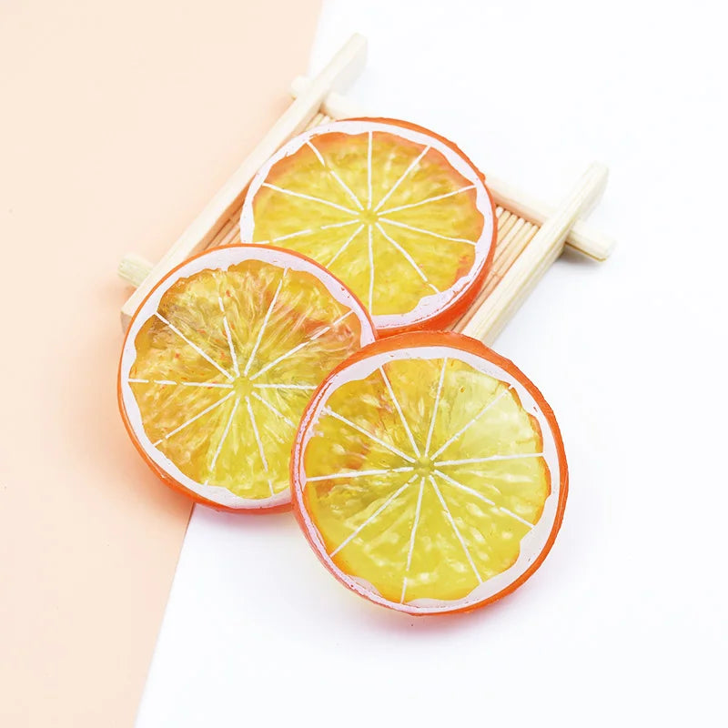 Artificial Plastic Lemon Decor 5pcs – 5cm Faux Fruit Home Accent Faux Fruit Decor Babs orange 50 PCS