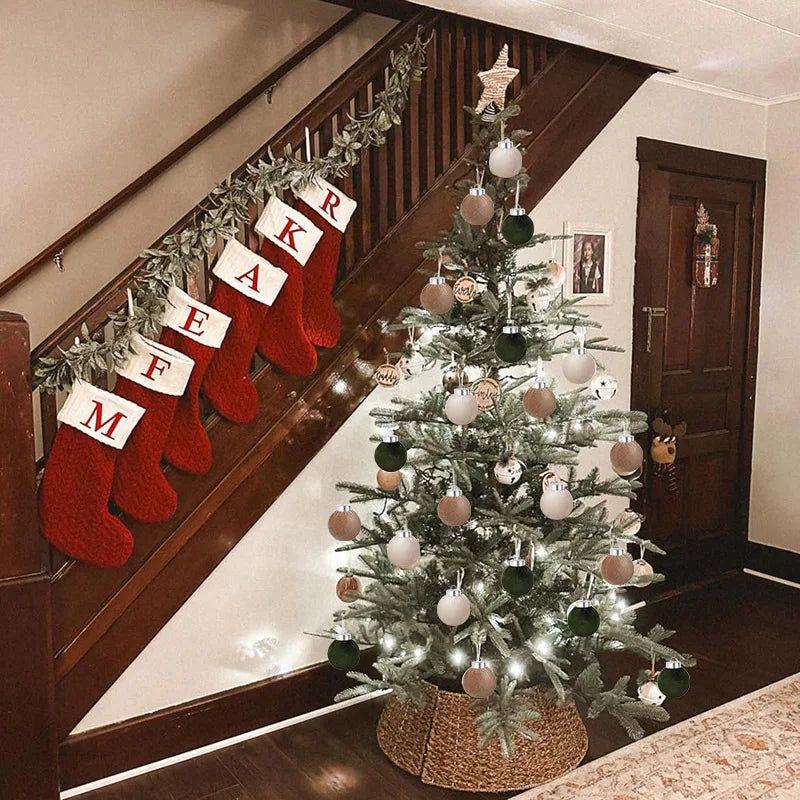 15pcs Velvet Christmas Ball Ornaments 6cm Xmas Tree Decorations Christmas Ball Ornaments Babs