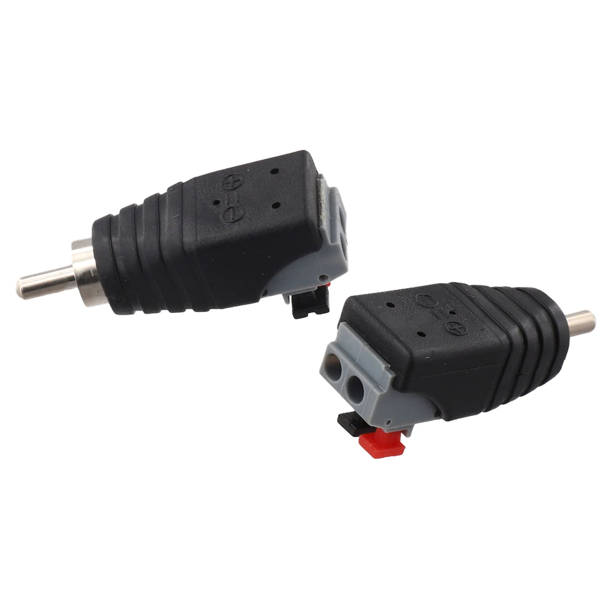 2PCS RCA Male Connector Adapter | Speaker Wire to Audio Jack RCA Cable Adapter Babs