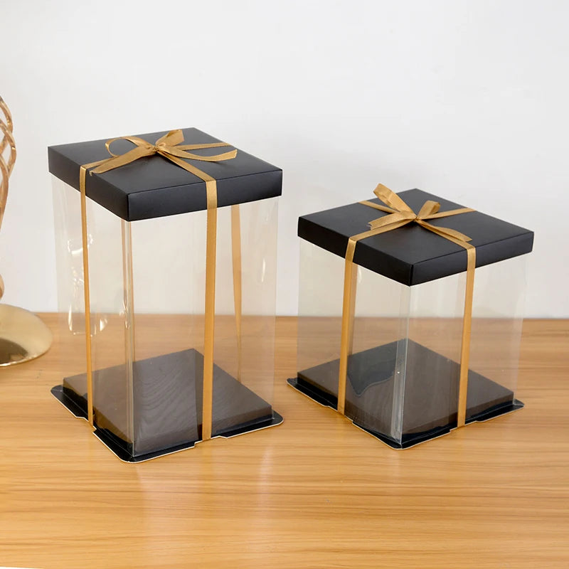 Clear PVC Cake Gift Box 20/28cm – Party & Wedding Packaging Cake Gift Box Babs