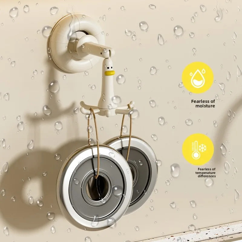 Duck Suction Cup Rotating Hook – No-Drill Kitchen Storage Rack Suction Cup Hook Babs