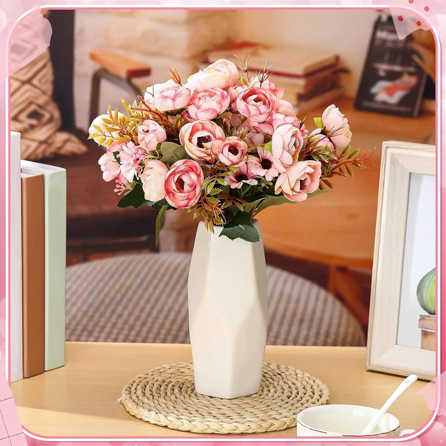 Multicolor Silk Tea Rose Artificial Bouquet – Wedding & Home Décor Artificial Flower Bouquet Babs