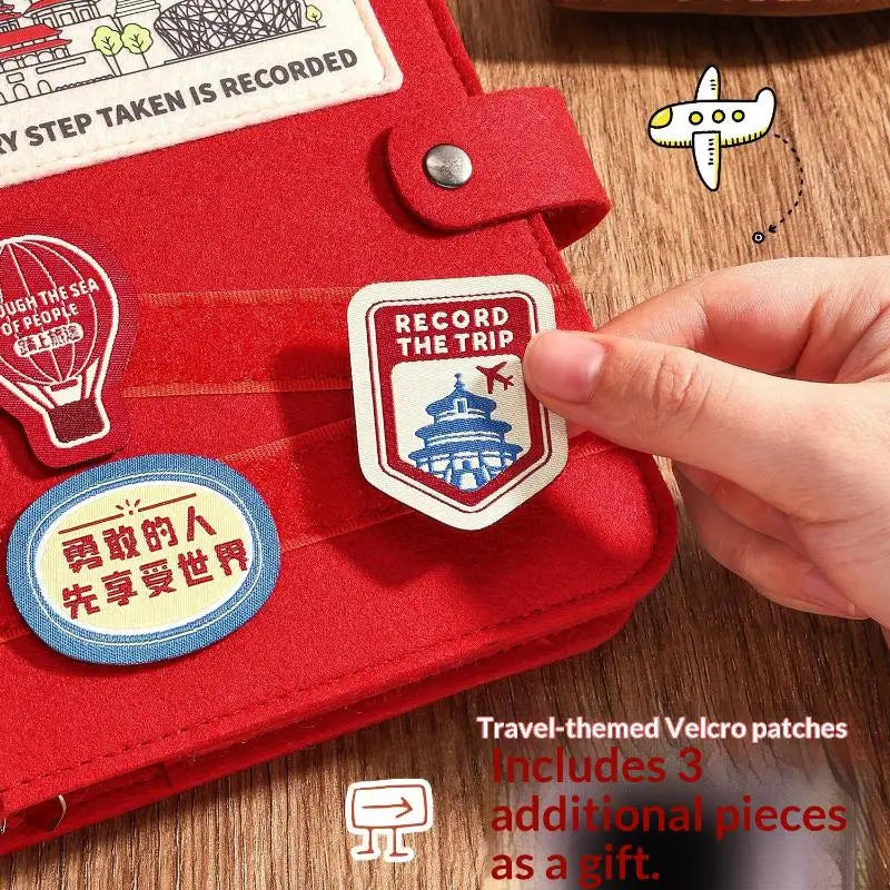 Felt Travel Stamp Book – Creative Souvenir Notebook Travel Stamp Notebook Babs