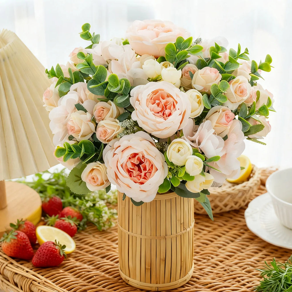 Artificial Silk Peony Bouquet – Wedding, Home & Garden Décor Artificial Flower Bouquet Babs