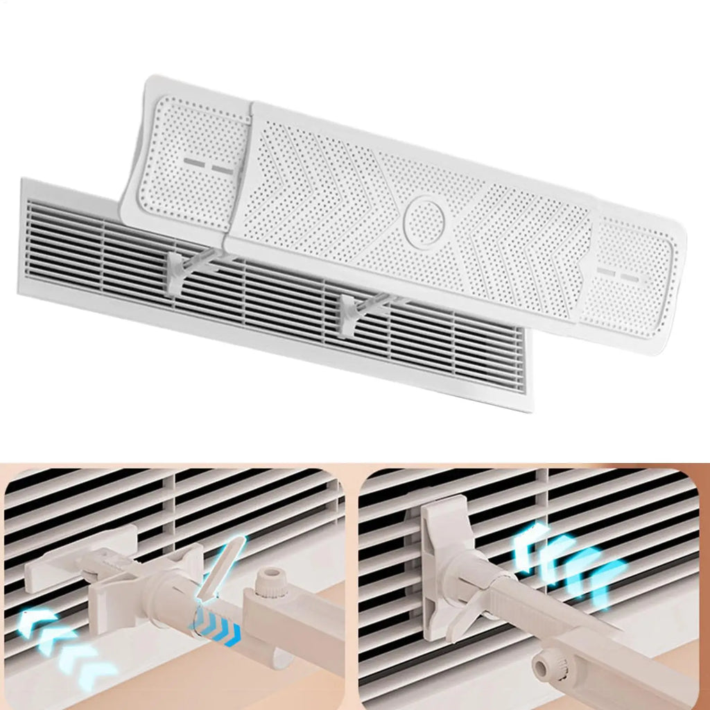 Adjustable AC Vent Deflector Wind Shield – No-Drill Baffle AC Vent Deflector Babs