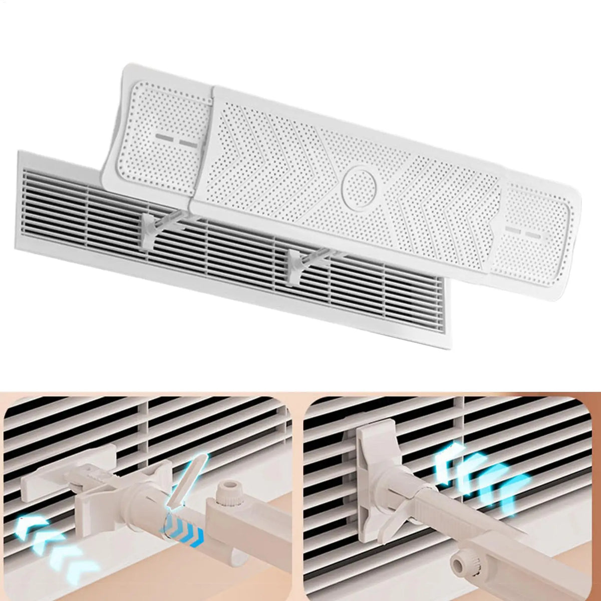 Adjustable AC Vent Deflector Wind Shield – No-Drill Baffle AC Vent Deflector Babs