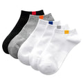 5 Pairs Men's Cotton Ankle Boat Socks – Colorful Low Cut Men's Ankle Socks Babs 5 colors 5 pair One Size