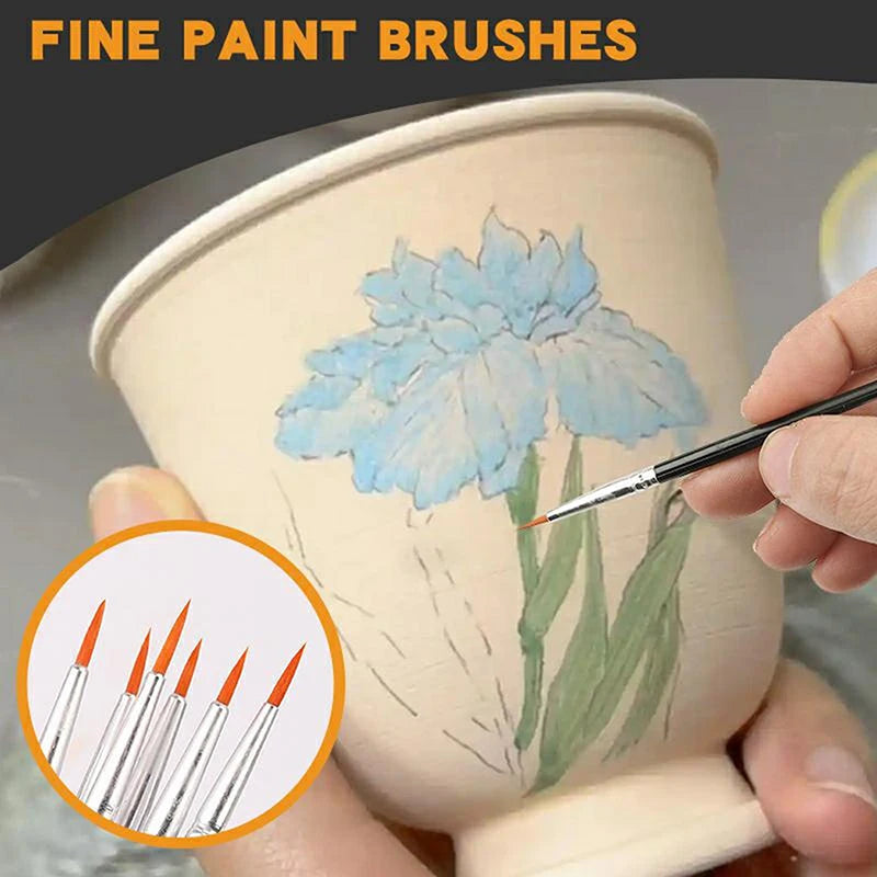 50-Piece Nylon Paint Brush Set for Art, Crafts & Hook-Line Work Artist Paint Brush Set Babs
