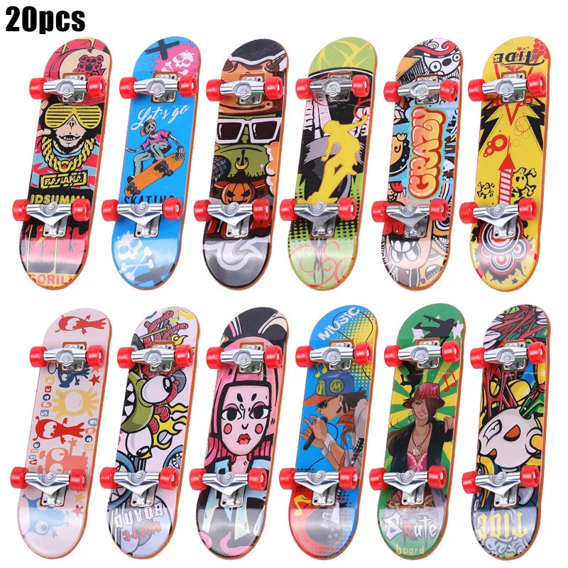 Mini Finger Skateboards 5-20Pcs Kids Party Favors Gift Set Finger Skateboard Toy Babs 20pcs Random