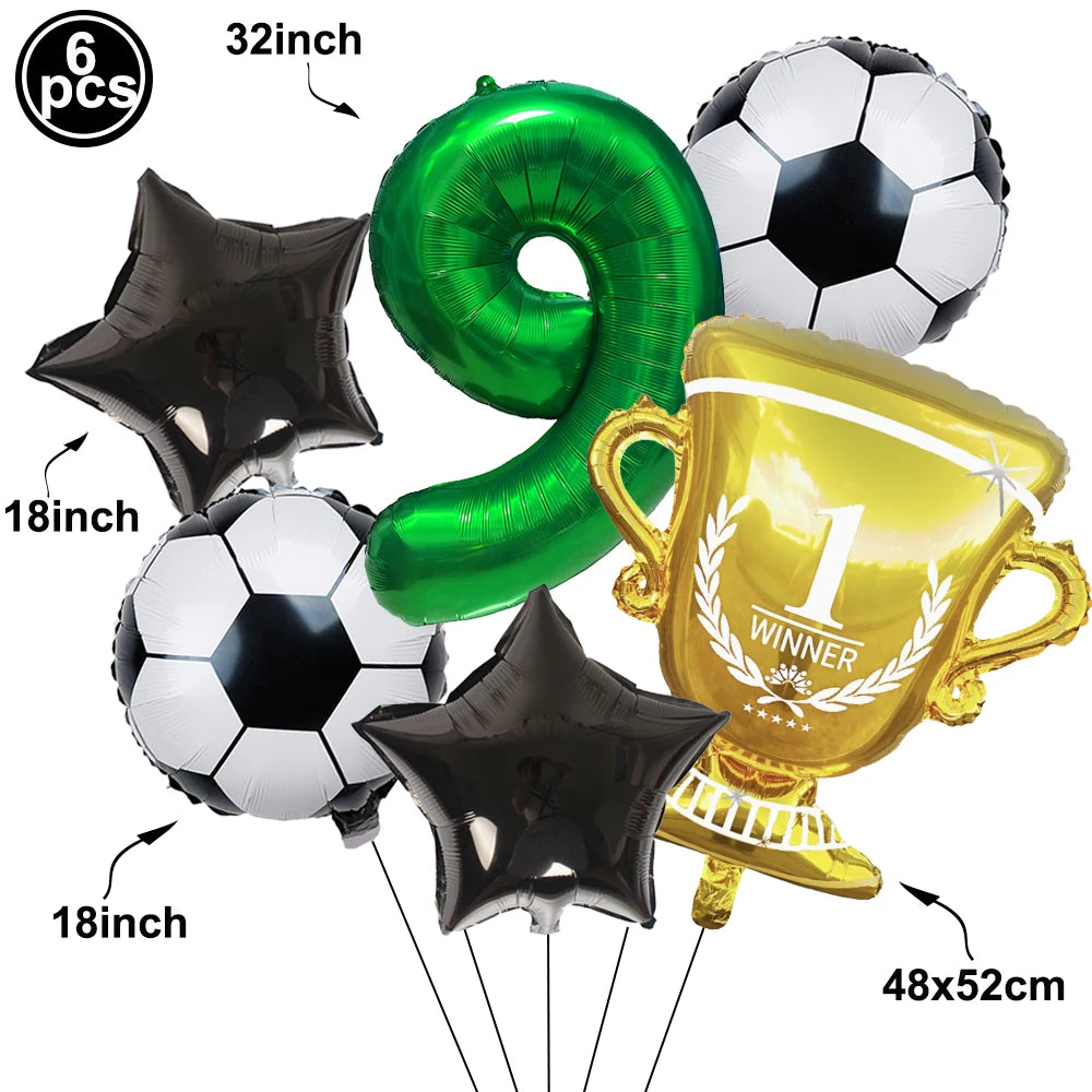 Soccer Party Balloon Kit – Football Birthday Decoration Set