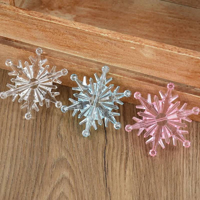 10Pcs Acrylic Snowflake Christmas Ornaments – Tree Pendants Christmas Ornaments Babs