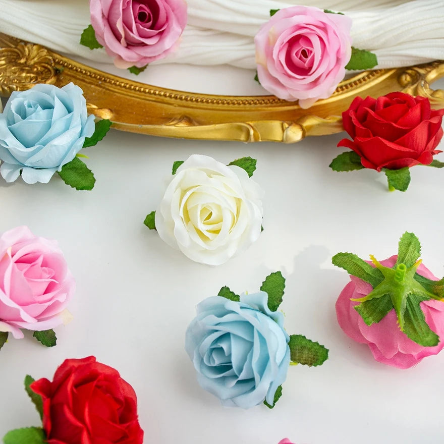 Silk Rose Heads 20/40pcs – Wedding, Wreath & DIY Decor Artificial Silk Flowers Babs