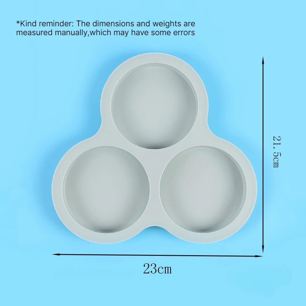 3-Cavity Silicone Muffin & Egg Mold – Air Fryer Oven Safe Silicone Baking Mold Babs Light Grey
