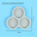 3-Cavity Silicone Muffin & Egg Mold – Air Fryer Oven Safe Silicone Baking Mold Babs Light Grey
