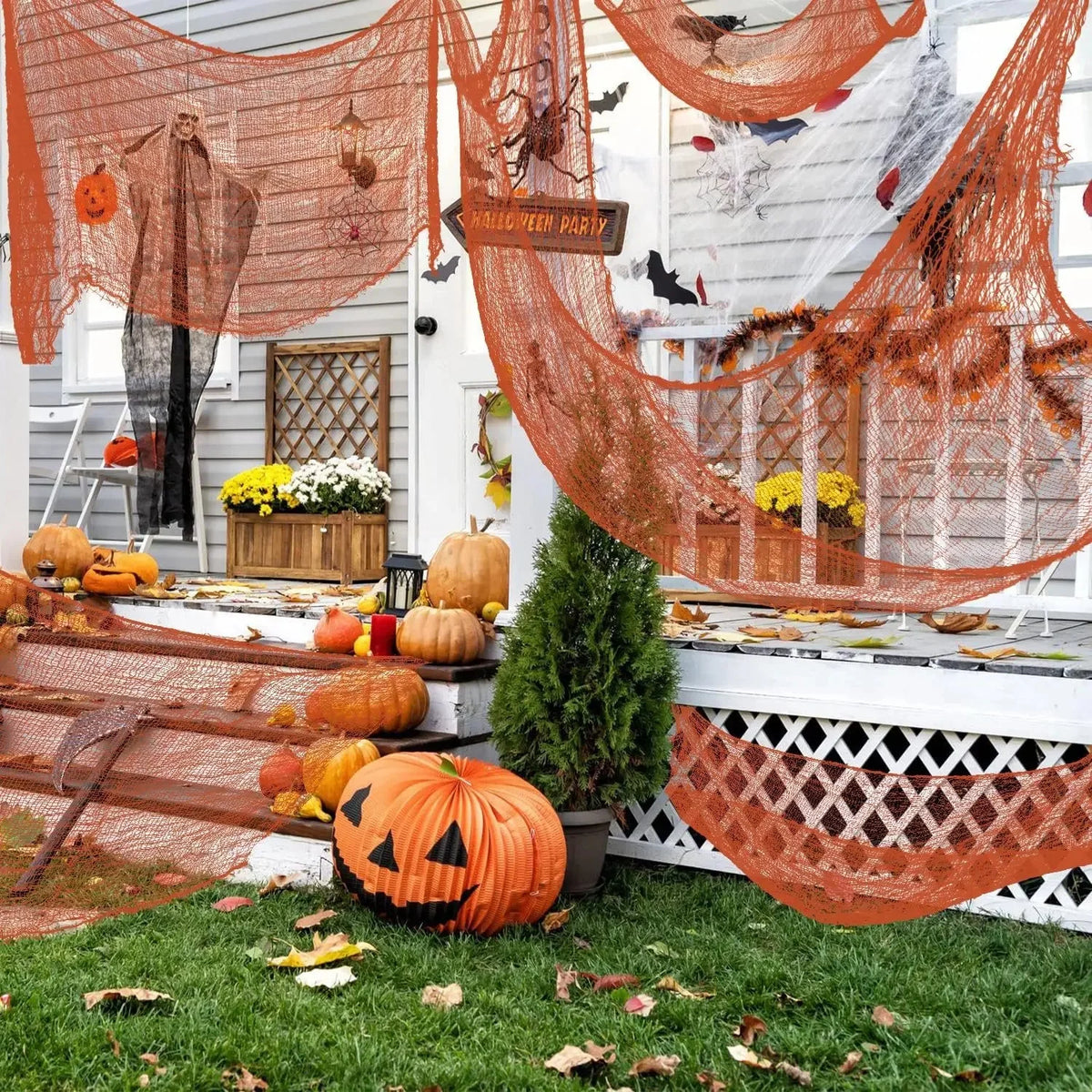 Halloween Decorative Gauze Cloth 76x183cm – Spooky Party Decor Halloween Gauze Decoration Babs