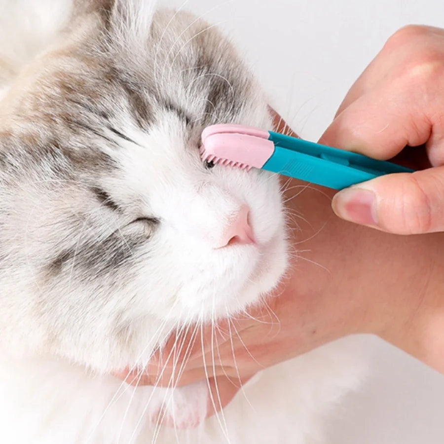 Pet Tear Stain Remover Comb – Eye Cleaning Brush for Cats & Dogs Pet Grooming Comb Babs