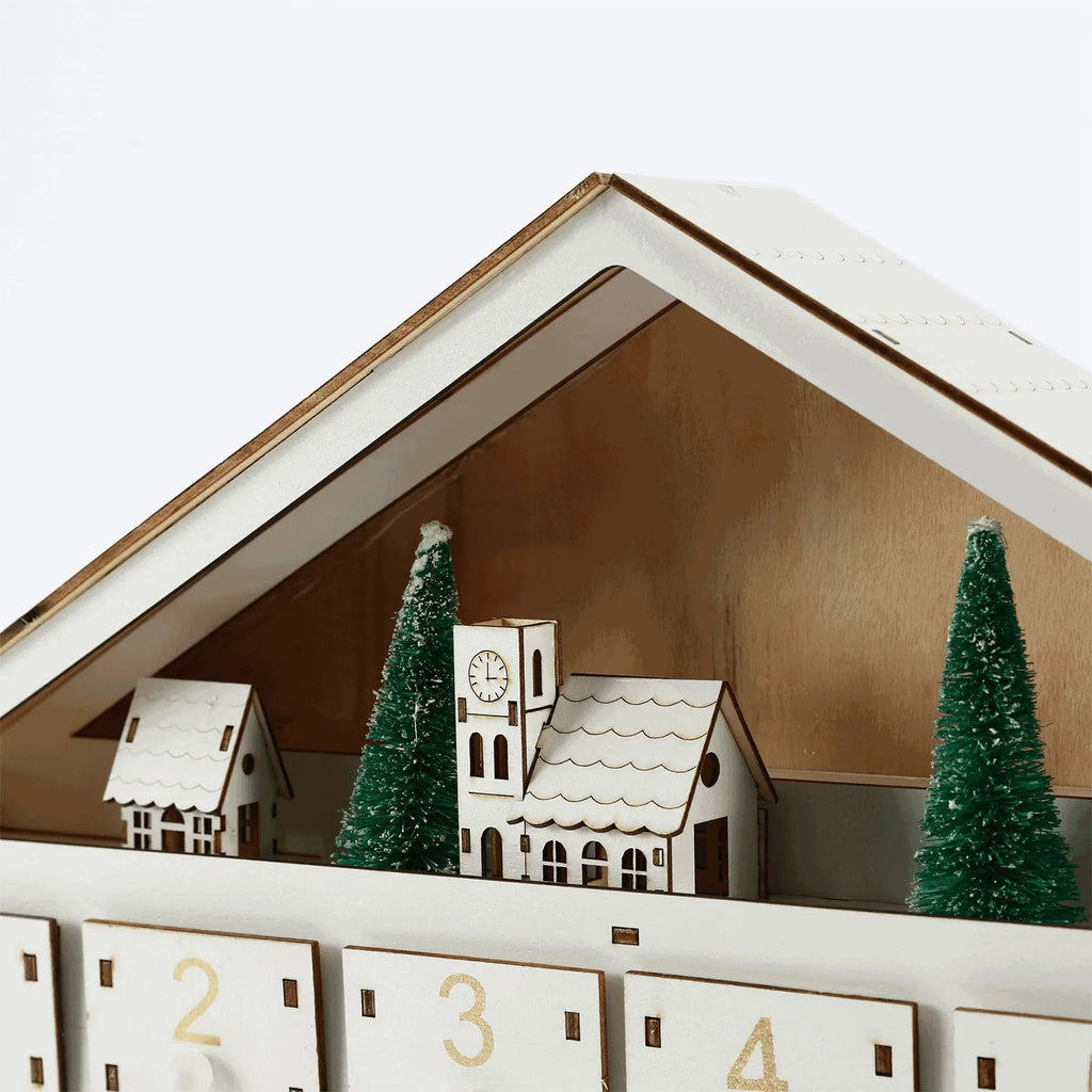 Wooden LED Advent Calendar – 24-Day Christmas Countdown Decor Advent Calendar Decor Babs