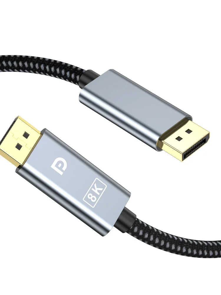 KEBIDUMEI 8K 60Hz DisplayPort 1.4 Cable – Male to Male DP DisplayPort Cable Babs DP TO DP 1m