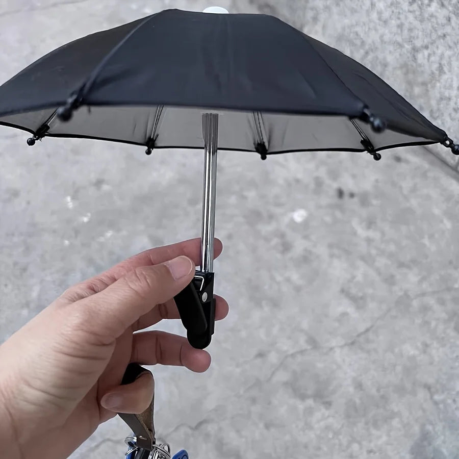 Mini Phone Sun Shade Umbrella – 26cm Clip-On Parasol Phone Sun Shade Babs