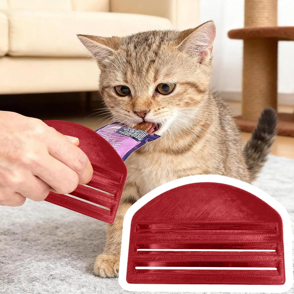 Cat Food Pouch Squeezer – Easy No-Mess Treat Dispenser Tool Pet Feeding Tool Babs