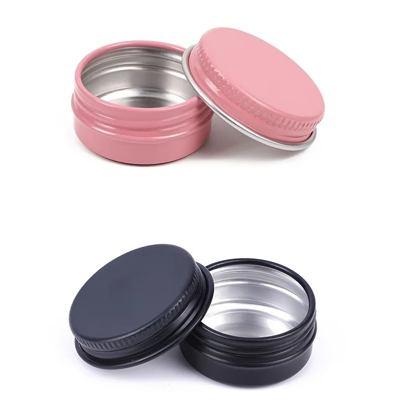 4-Pack Aluminum Tin Jars with Screw Lid – Refillable Metal Tins Metal Storage Tins Babs