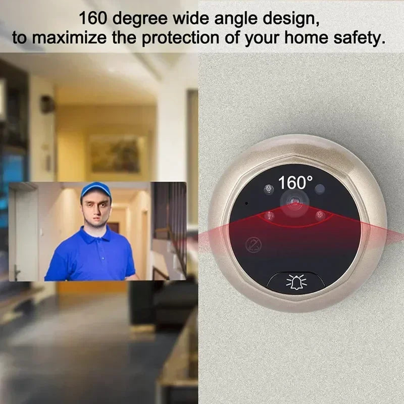 Smart Cat Eye Door Viewer – HD 2.4" IR Night Vision & Motion Detection Peephole Door Camera Babs