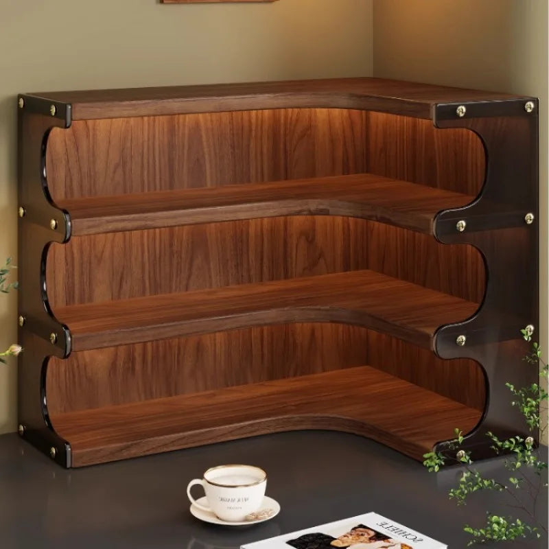 Wooden & Acrylic Desktop Cup Holder – Drinkware Organizer Cup Holder Rack Babs