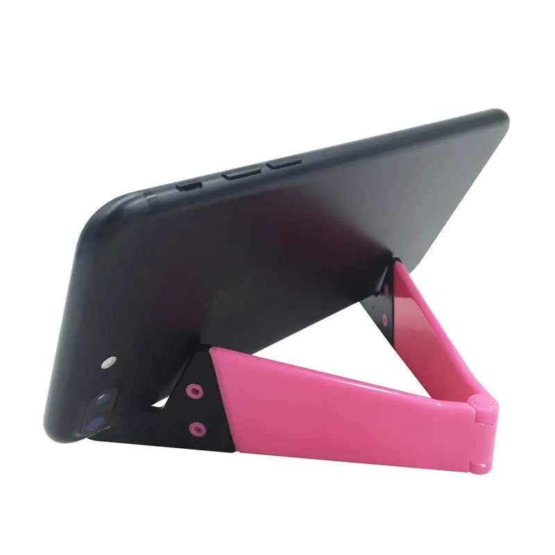 Mini V-Shape Foldable Phone Stand – Universal Desk Holder Phone Stand Babs Pink