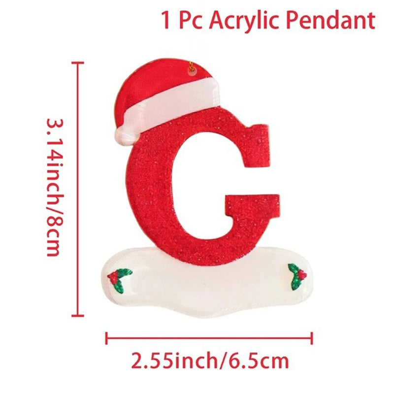 Christmas Acrylic Letter Pendants – Xmas Tree Ornaments 2024