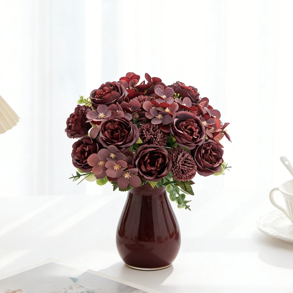 Silk Peony & Chrysanthemum Artificial Flowers | Wedding & Home Artificial Silk Flowers Babs