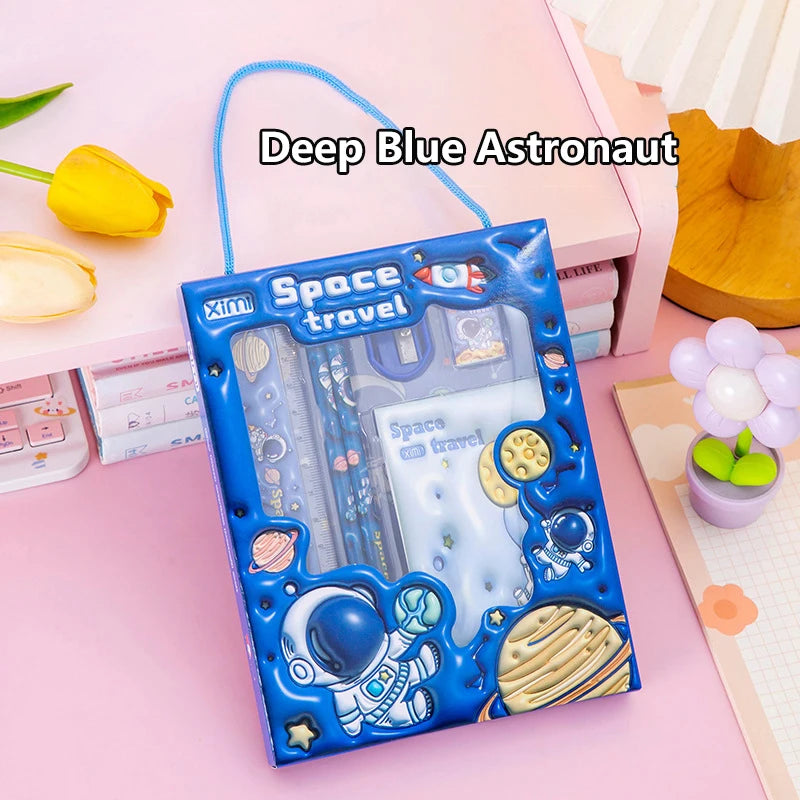 Kids Cartoon Stationery Set – 6-Piece Children's Study Kit Kids Stationery Set Babs A4