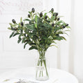 Artificial Olive Branch with Fruit – Silk Green Plant Decor Artificial Floral Branch Babs Olive Branch 3pcs