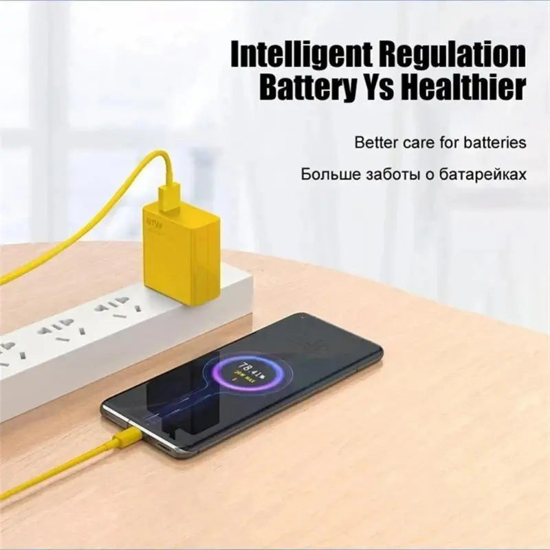 67W USB-C Fast Charger with 90° Angled Cable | Wall Adapter USB-C Wall Charger Babs