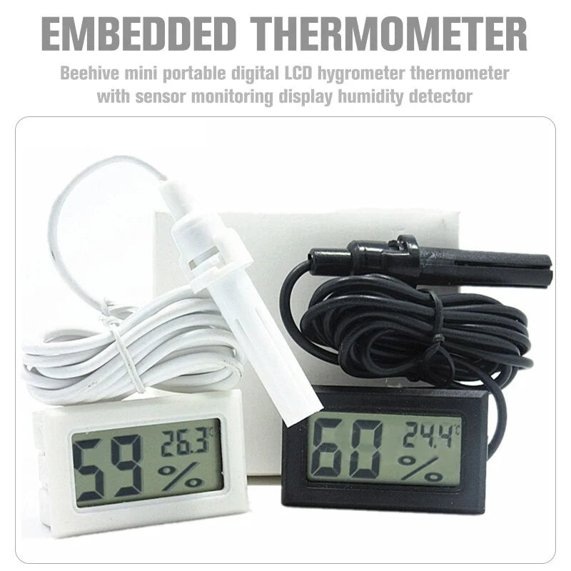 Mini LCD Hygrometer Thermometer with Probe – Beehive & Fridge Digital Hygrometer Thermometer Babs