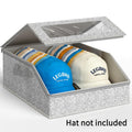 Baseball Cap Storage Box – Large Capacity, Space-Saving Organizer Hat Storage Box Babs Grey