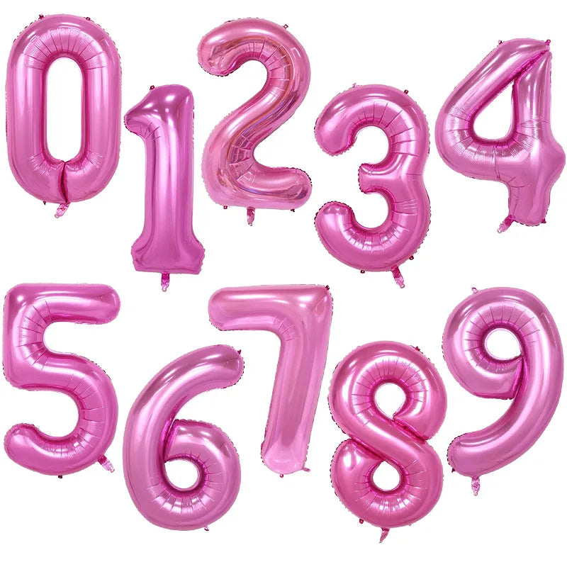 Giant Foil Number Balloons 32/40 Inch | Party Décor 0-9 Foil Number Balloons Babs