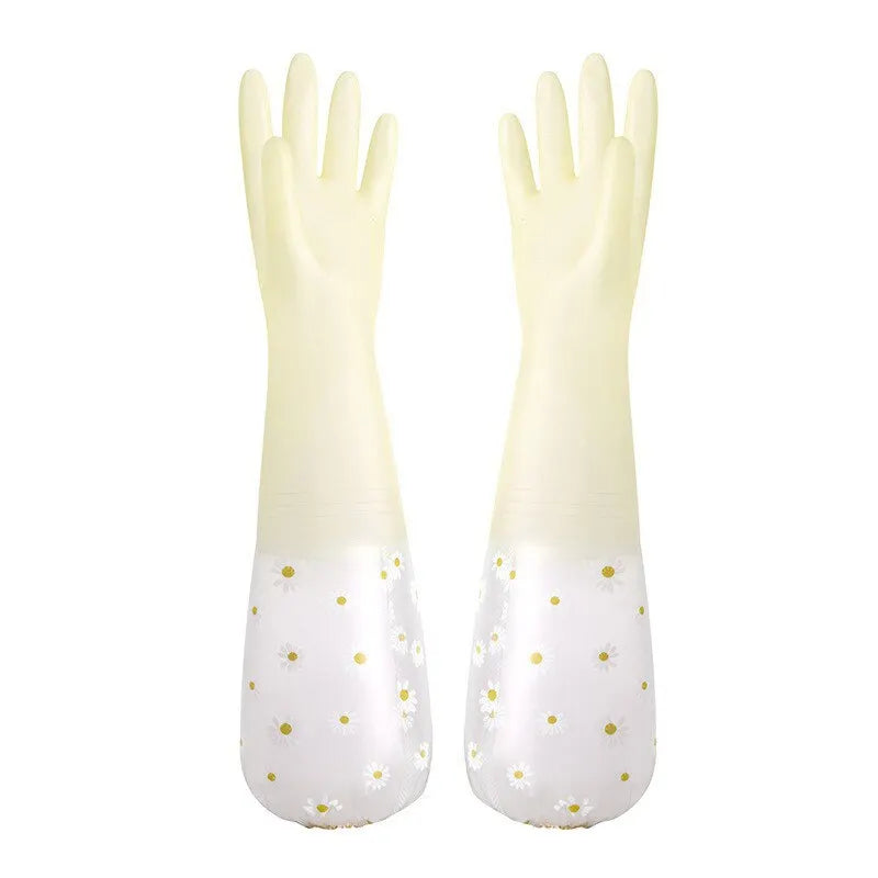 Waterproof Latex Rubber Gloves – Dishwashing & Household Cleaning Household Cleaning Gloves Babs YELLOW