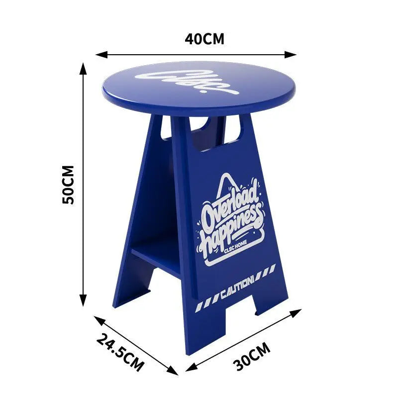 Modern Round Metal Side Table – Minimalist Bedroom & Living Room Round Side Table Babs Blue