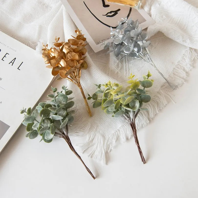 Artificial Eucalyptus Leaves – Faux Greenery for Wedding & Home Artificial Greenery Stems Babs