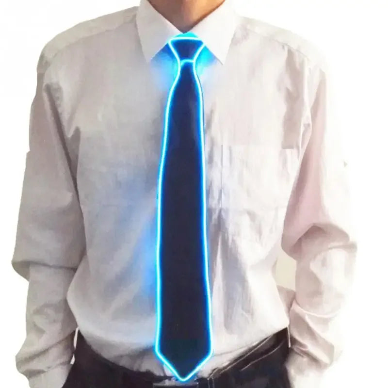LED Light Up Necktie – Neon Glow Tie for Rave & Party LED Glow Necktie Babs