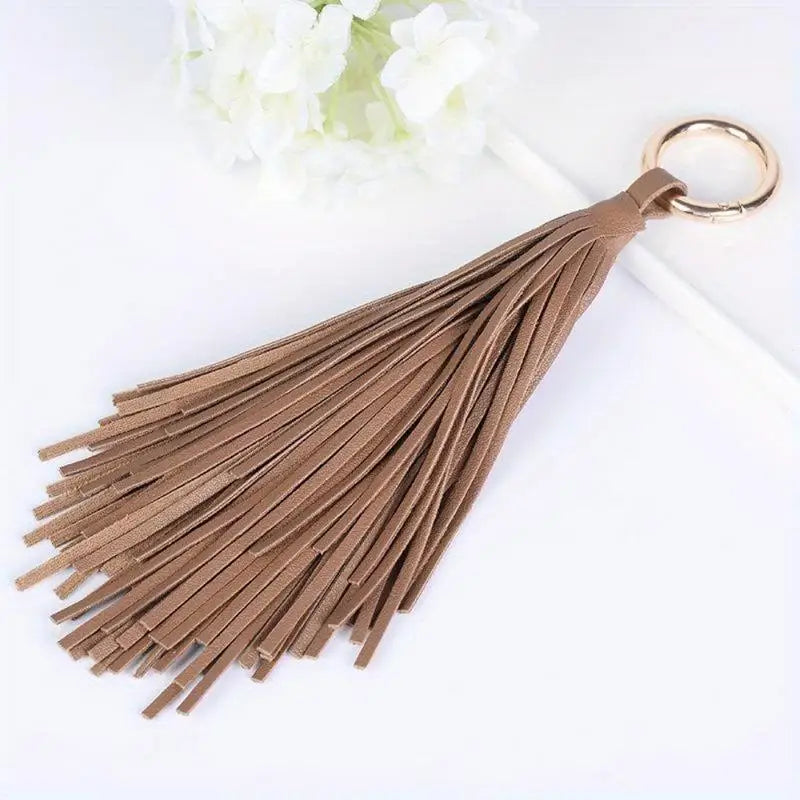 PU Leather Tassel Keychain – Women's Handbag & Car Keyring Tassel Keychain Babs