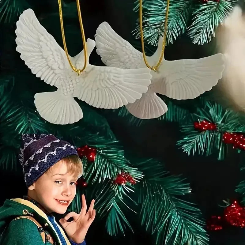 White Peace Dove Christmas Ornament | Friendship Gift Christmas Tree Ornament Babs