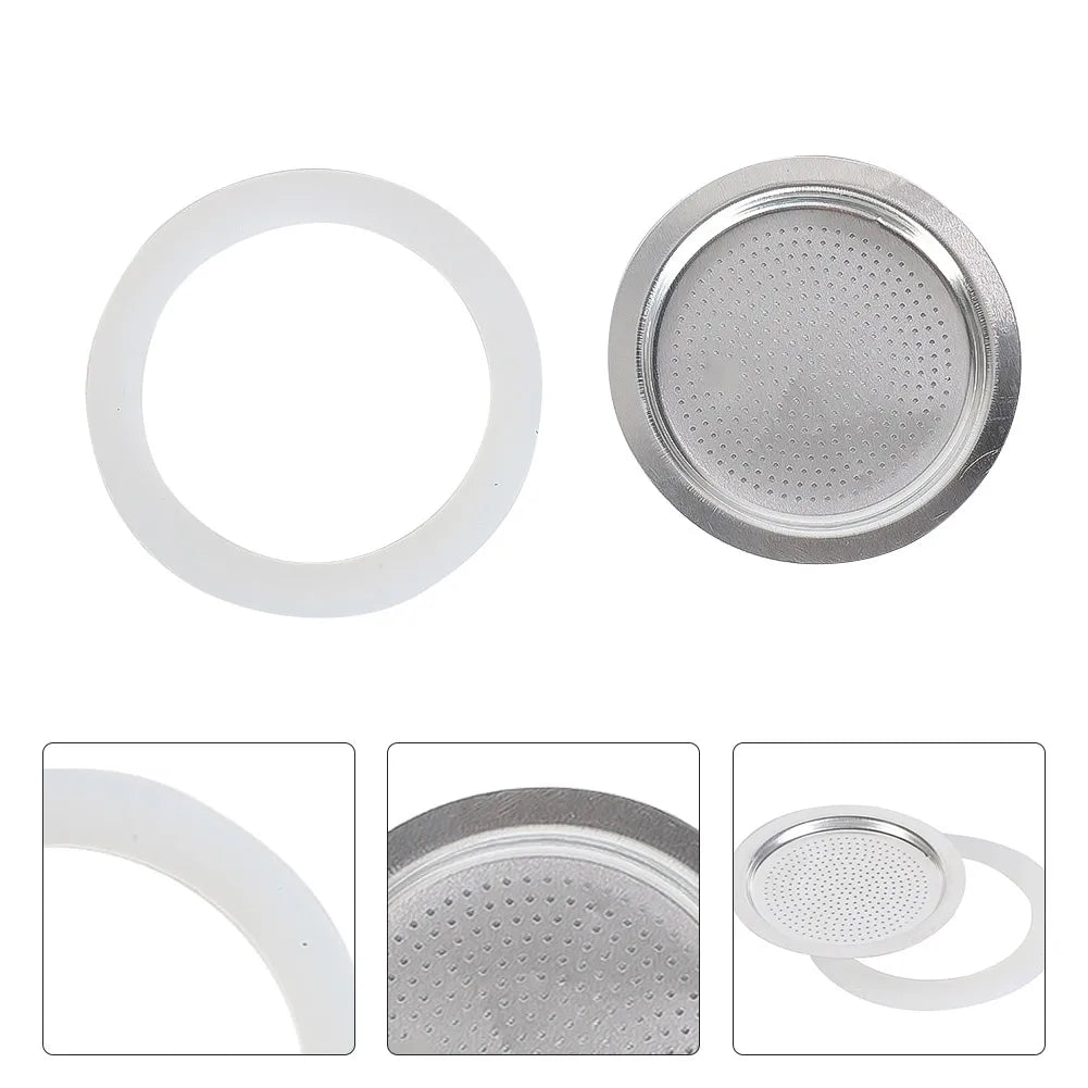 Silicone Moka Pot Seal Ring & Filter Screen – 6 Sizes Moka Pot Seal Ring Babs
