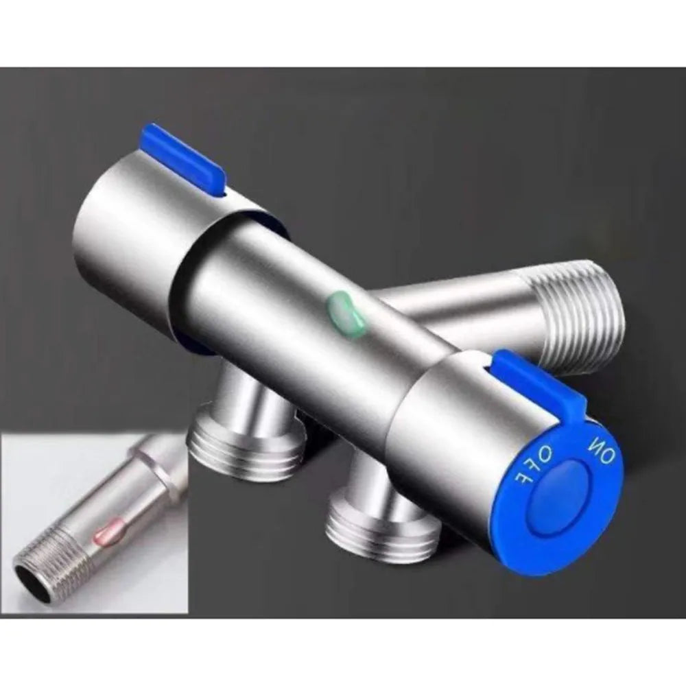 Dual Handle Stainless Steel Wall Mount Faucet & Triangle Valve Wall Mount Faucet Babs