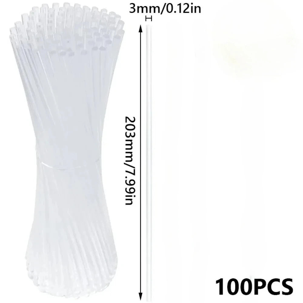 100Pcs Clear Acrylic Lollipop & Cake Pop Sticks – Reusable Cake Pop Sticks Babs 203mm