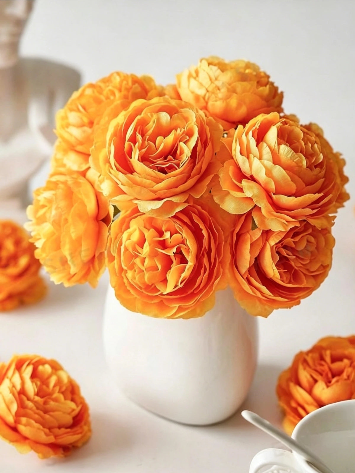 Silk Peony Artificial Flowers 12/24pc – Wedding & Home Décor Artificial Silk Flowers Babs Color 14 24 PCS