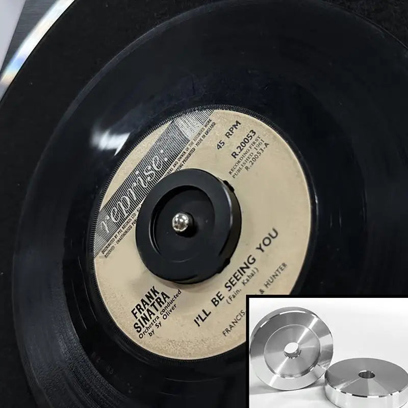 45 RPM Record Adapter – Solid Aluminum for 7" Vinyl Turntables Turntable Adapter Babs